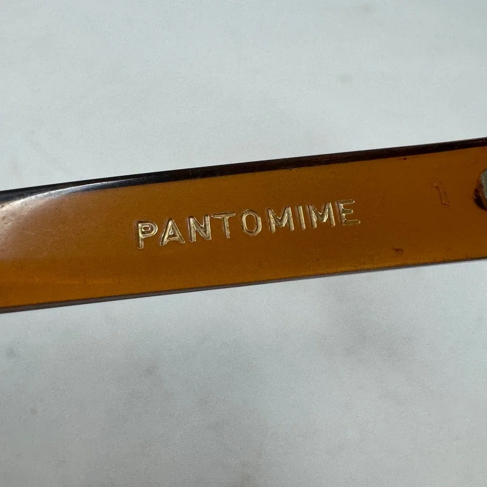 Vtg Cool-Ray 440 Pantomime Sunglasses Oversized Amber Gold 70s Retro Frames Only
